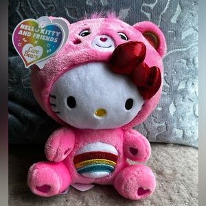 Hello Kitty Dressed As Cheer Bear Plush NWT